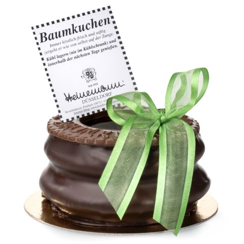 Layered cake "Baumkuchen", 2 rings, coated with chocolate