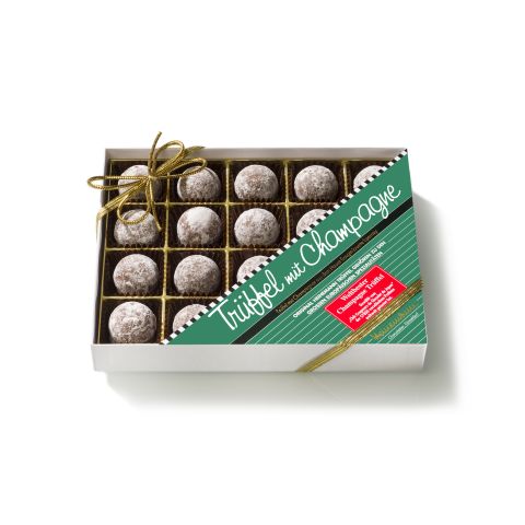 Trüffel mit Champagne 220g in hübscher Schachtel