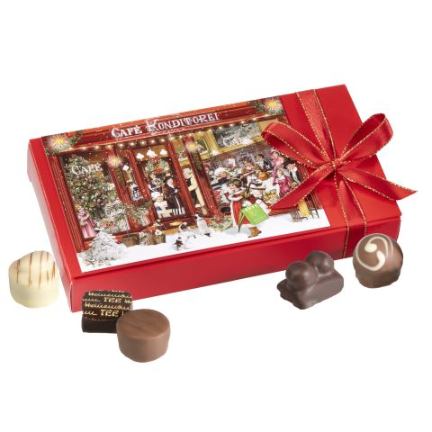 Nostalgische Schachtel mit 125g Pralinen ohne Alkohol