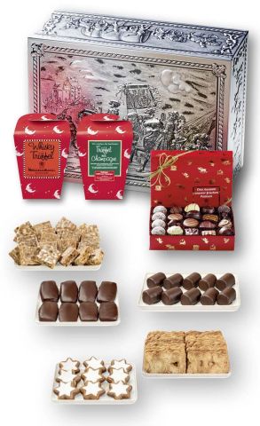 Rittertruhe Gebäck, Marzipan, Pralinen