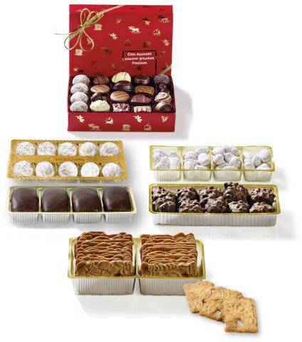 Geschenkpaket Pralinen, Trüffel, Gebäck