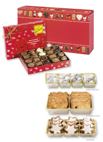 Nr. 41 Weihnachtspaket ohne Alkohol Pralinen, Gebäck, Mandeln